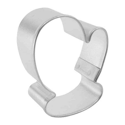 Side view of the mini mitten cookie cutter highlighting its depth and sturdy build, perfect for precise cuts in cookie dough or fondant.