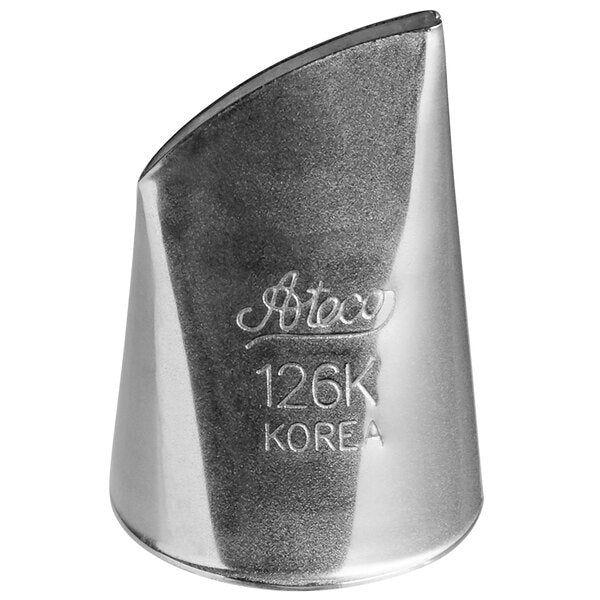126K Korean flower piping tip, metal cake decorating nozzle with wide curved opening for realistic floral designs