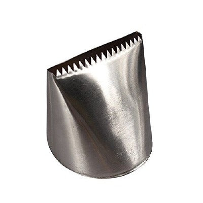 Close-up of the Ateco 790 Cake Icer Tip, featuring a wide 2" opening for quick cake icing.