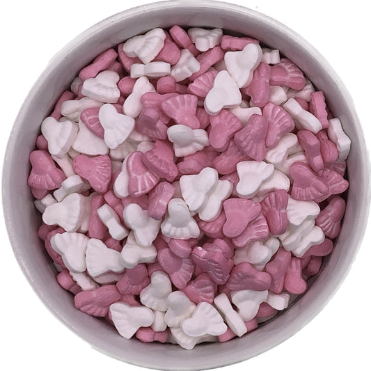 Pink and white baby feet sprinkles