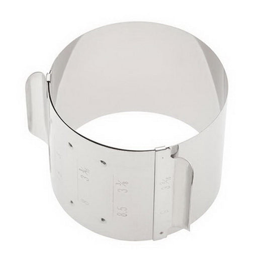 Ateco 4911 adjustable stainless steel round mold with a 5-in-1 size feature and sturdy metal construction.