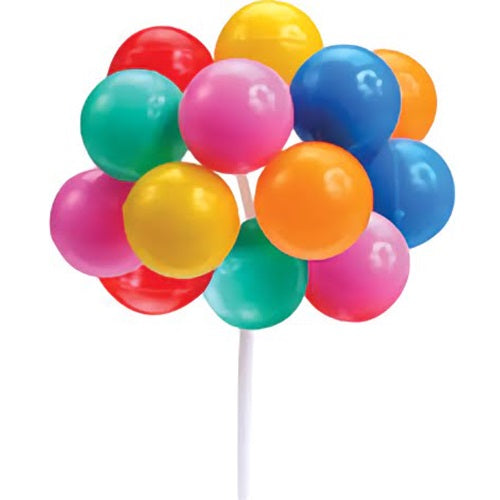 Balloon Cupcake Pick - Primary Colors