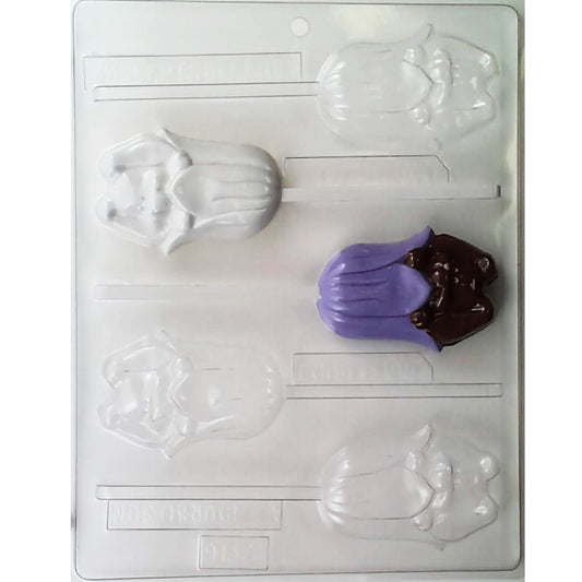 Bunny In Tulip Chocolate Lollipop Mold