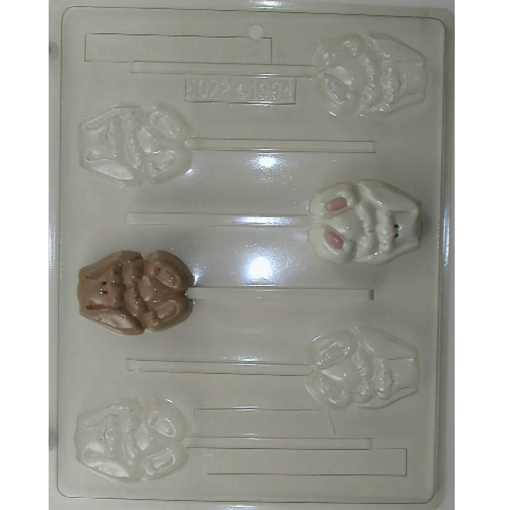 Bunny Sitting Chocolate Lollipop Mold