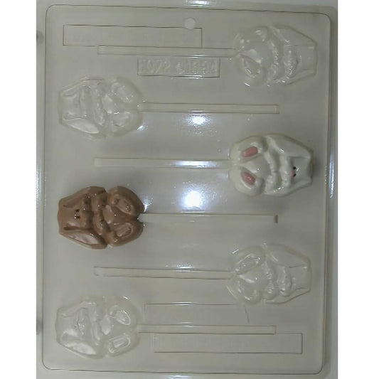 Bunny Sitting Chocolate Lollipop Mold