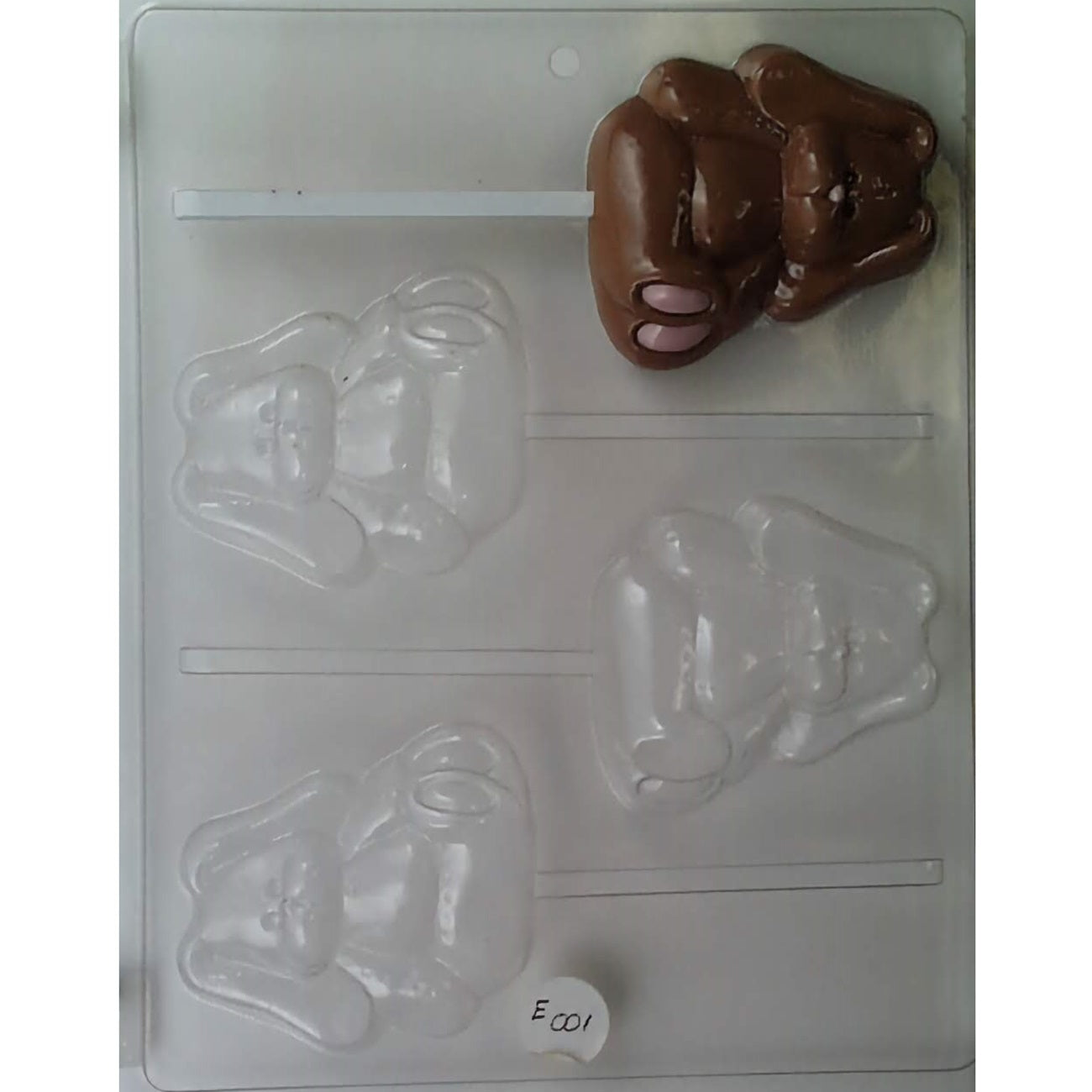 Bunny W/floppy Ears Stitched Chocolate Lollipop Mold