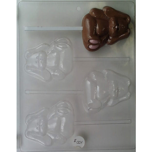 Bunny W/floppy Ears Stitched Chocolate Lollipop Mold