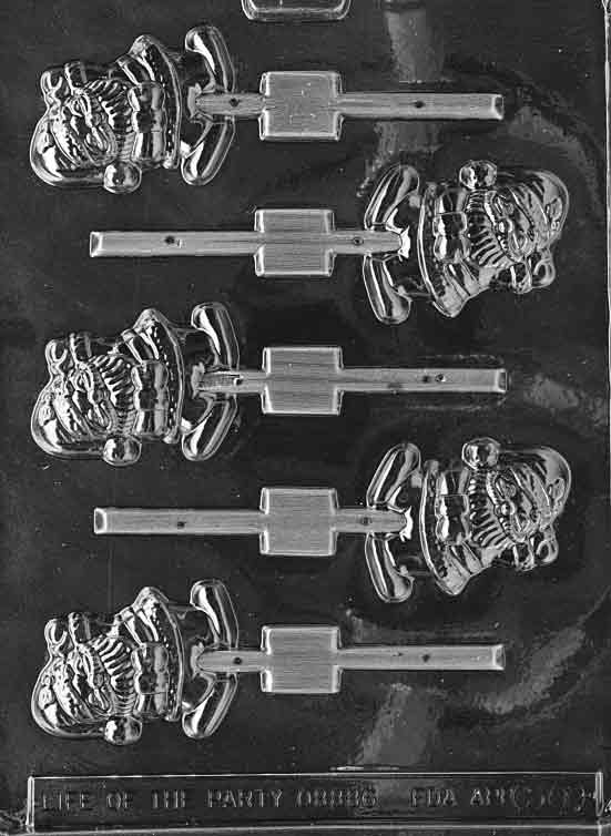 Image of WAVING SANTA Lollipop mold featuring compact Santa figure in waving pose with hat and boots