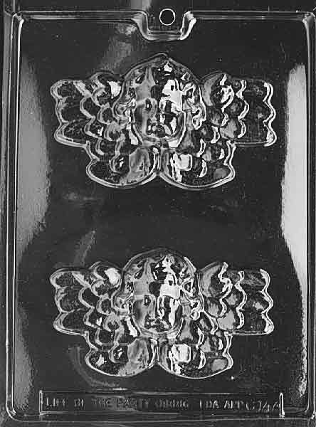 Image of VICTORIAN ANGEL mold showing long robed angel with outspread wings and peaceful face