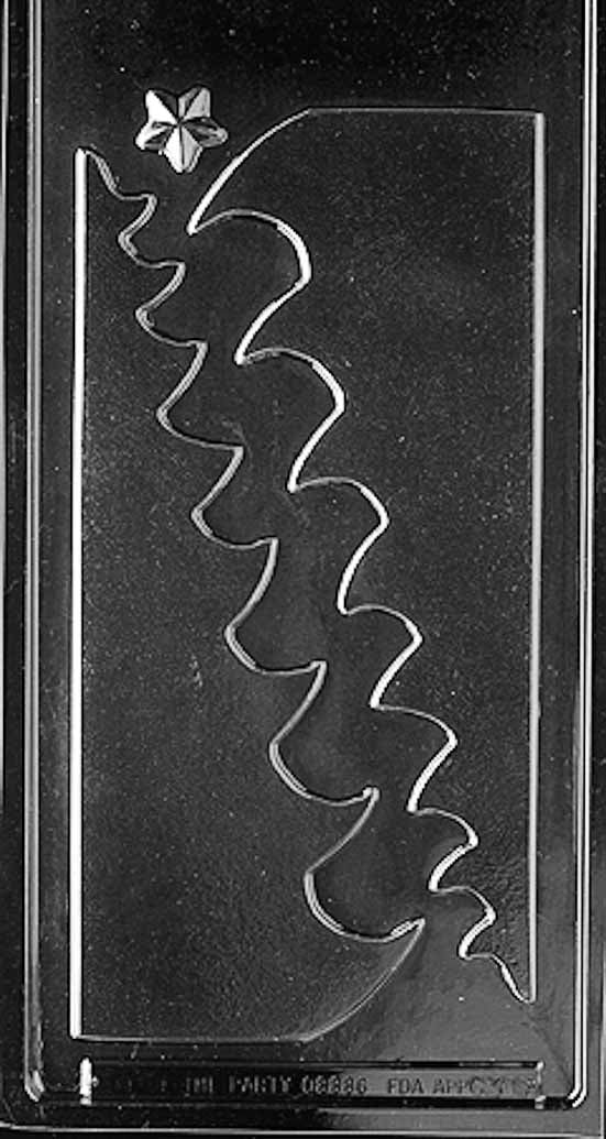 4 PIECE TREE mold with four flat tree cutouts for stacking or decor