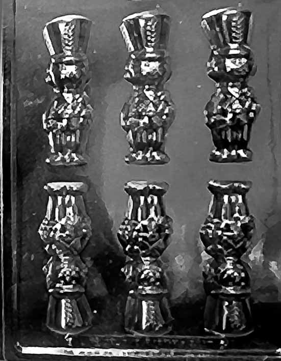 Wooden soldier chocolate mold