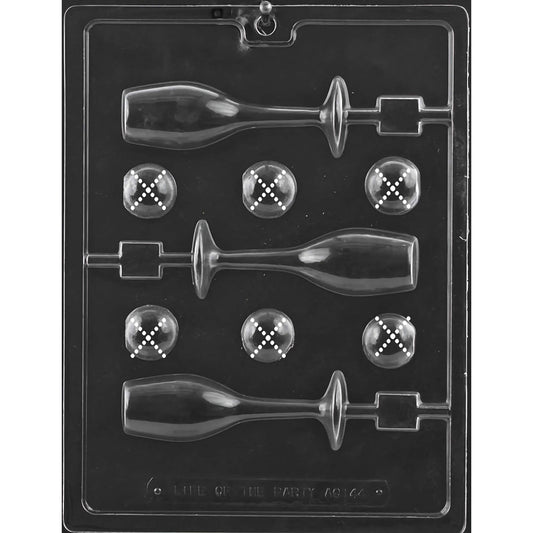 Champagne Glass Lolly Chocolate Mold