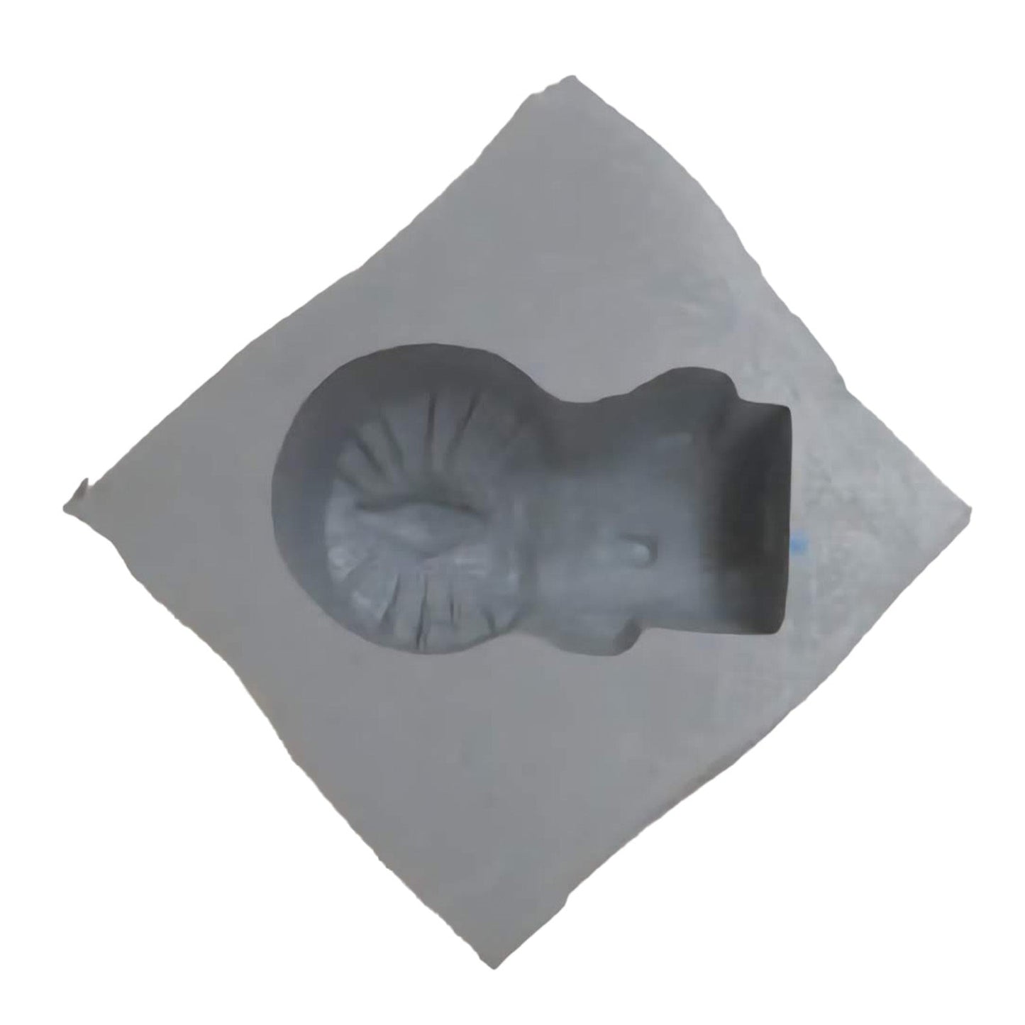 Close-up of the Christmas Candle Rubber Mint Mold featuring a festive candle design with flame and wax details, ideal for holiday mints and chocolate making.