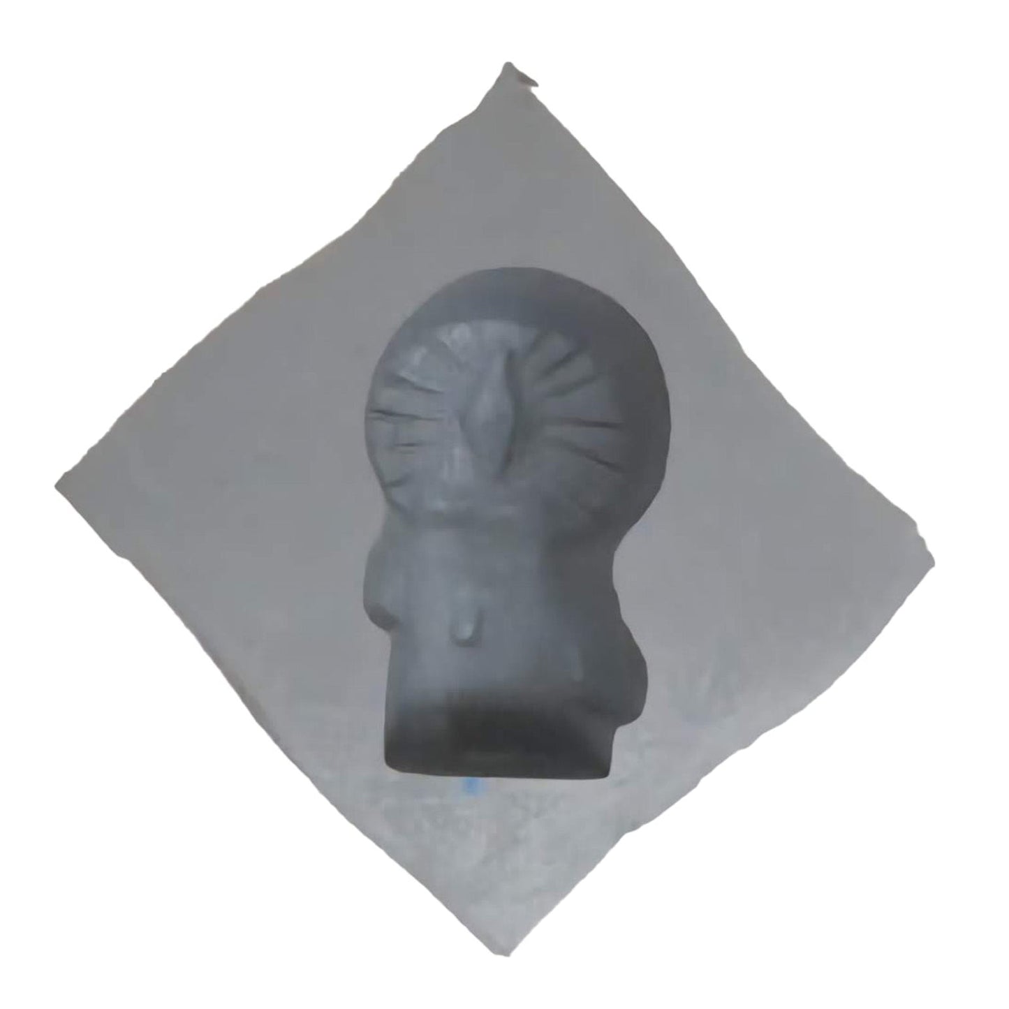 Close-up of the Christmas Candle Rubber Mint Mold featuring a festive candle design with flame and wax details, ideal for holiday mints and chocolate making.