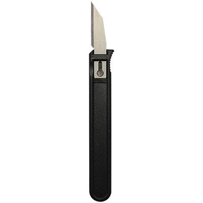 PME craft knife with black handle and angled stainless steel blade, ideal for cake decorating and sugarcraft precision work.