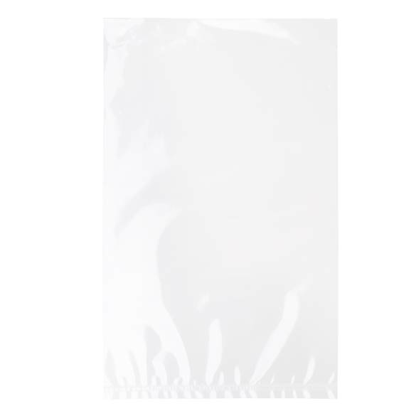 Crystal-clear cello-style bags, measuring 5 x 8 inches, perfect for packaging baked goods and treats.