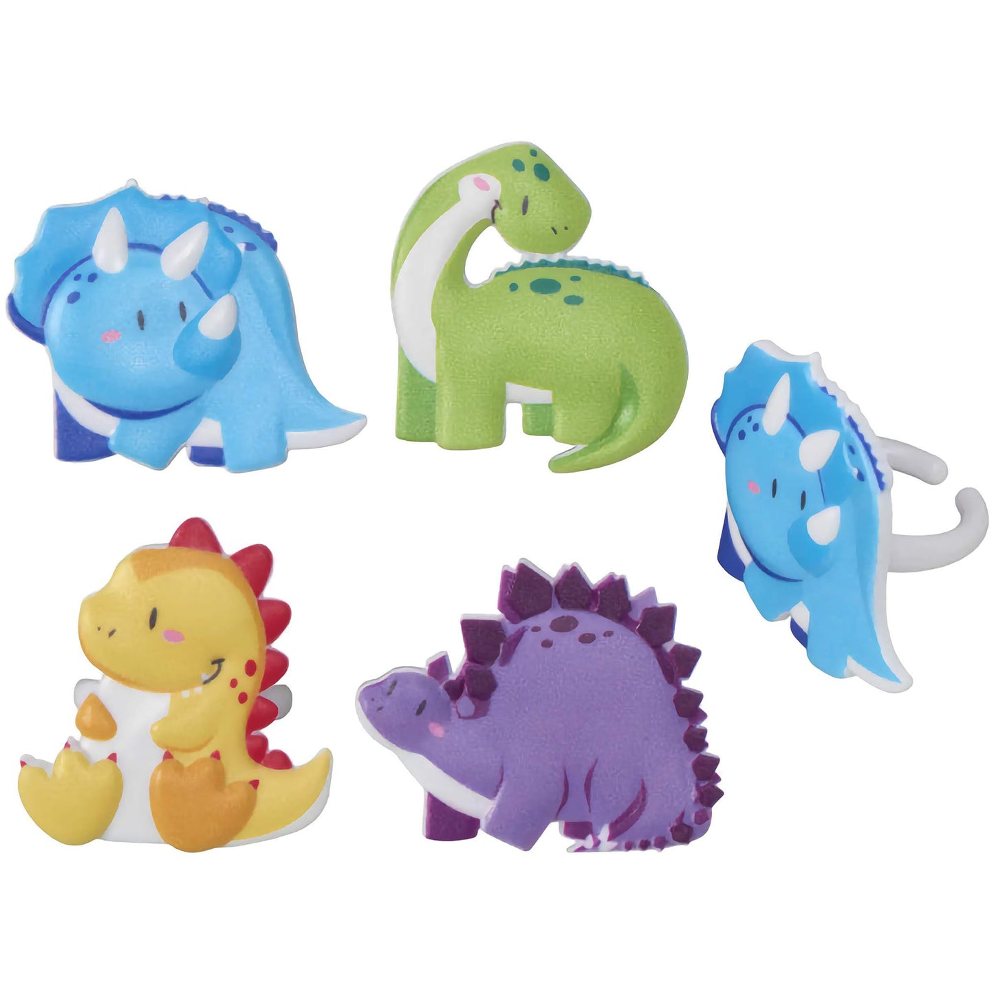 Cutsie Dinosaurs Cupcake Rings - 8 Pack