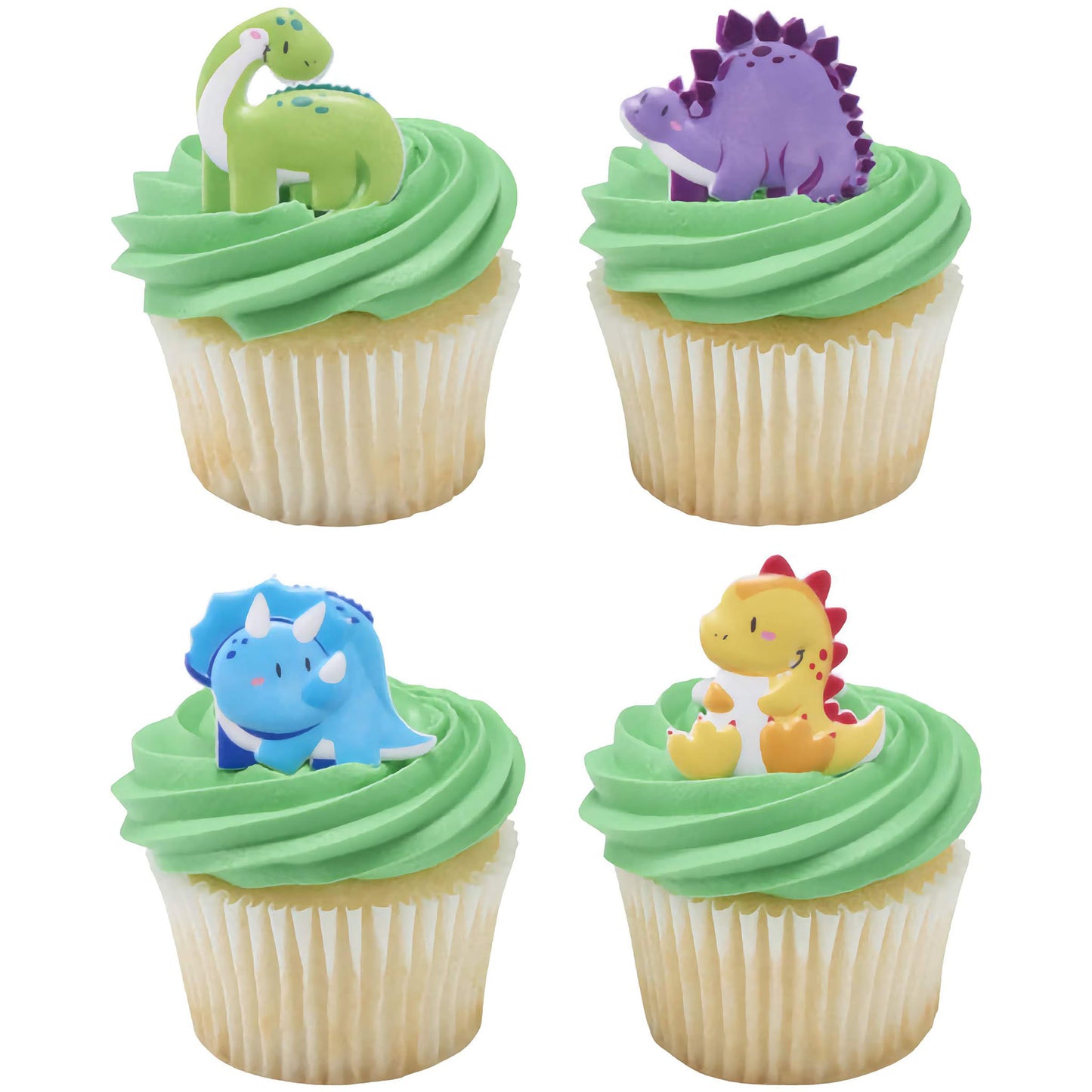 Cutsie Dinosaurs Cupcake Rings - 8 Pack