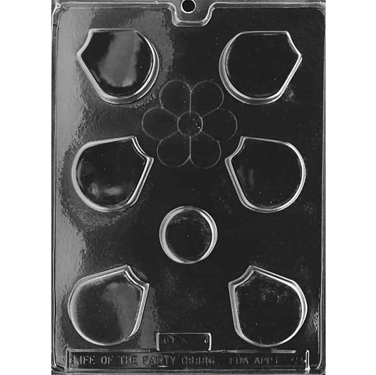 A unique clear plastic chocolate mold that allows you to create a daisy-shaped puzzle, offering an interactive and fun dessert option for garden-themed events or spring celebrations.