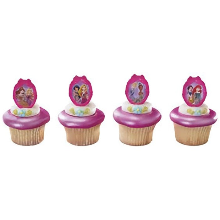 Disney Princess glitter frame cupcake toppers, with beloved characters for a fairy-tale addition to any princess-themed party. Find enchanting cake accessories at Lynn's Cake, Candy, and Chocolate Supplies.