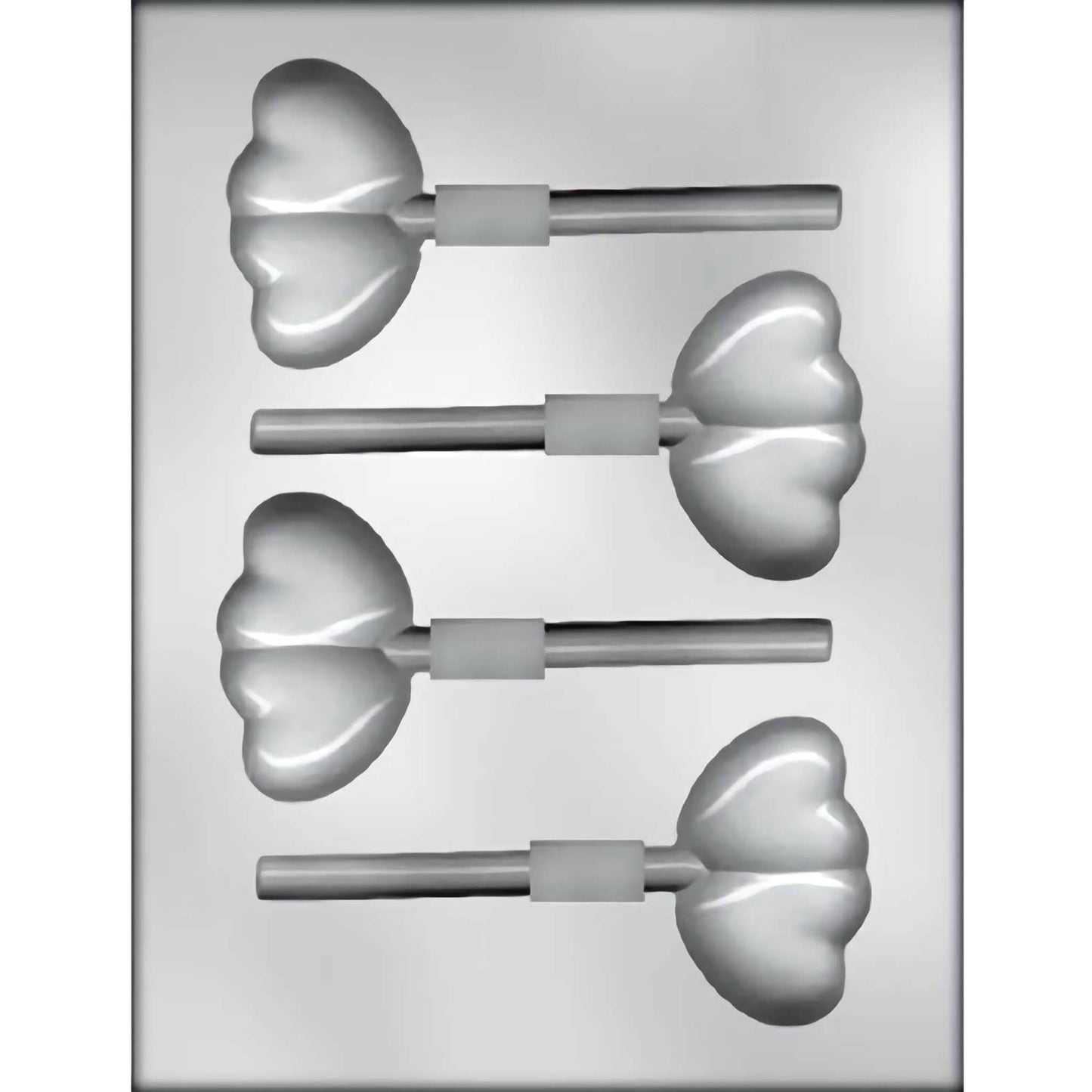 Double Heart Chocolate Lollipop Mold, 2 3/4"