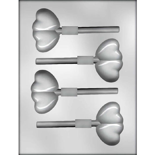 Double Heart Chocolate Lollipop Mold, 2 3/4"