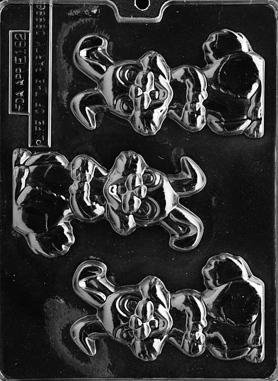 Smiling Bunny mold E182, standing rabbit with grin and long ears; about 5 inches tall, smooth surfaces.