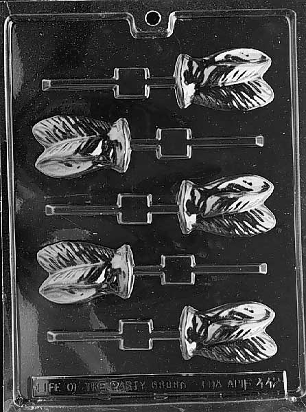 EARS Lollipop mold showing upright bunny ears shape for chocolate lollipops.