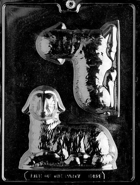 3D LAMB mold featuring detailed lamb figure with wool-like texture.