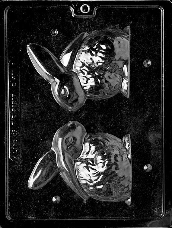 3D BUNNY mold featuring upright hollow bunny with long ears.