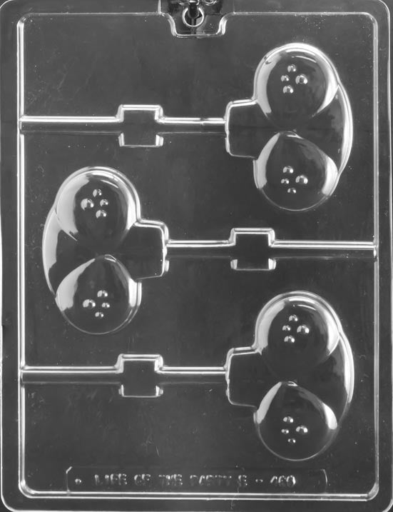 BUNNY CHEEKS Lollipop mold featuring bunny face with rounded cheeks and teeth detail.