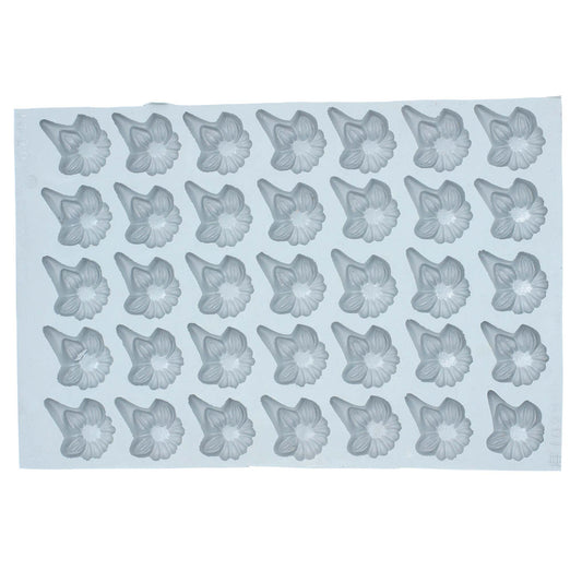 Full mold sheet featuring multiple Easter lily cavities for making spring-themed candies or crafts