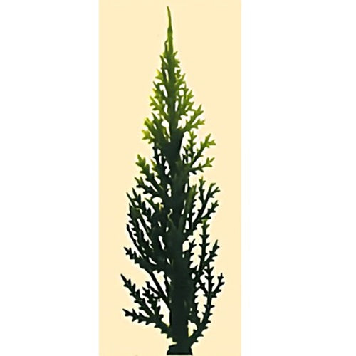 A single evergreen variegated tree cake topper, showcasing detailed green foliage, ideal for adding a touch of nature to any cake design or for use in creating forest-themed cake landscapes.