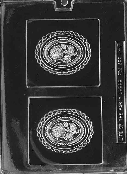 SPRING BOUQUET PLAQUE mold featuring floral plaque-shaped chocolate design.