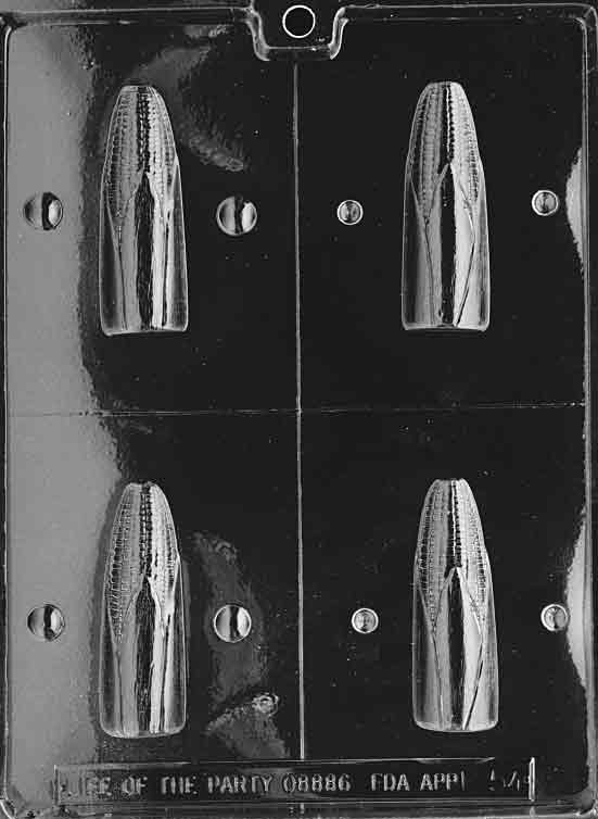 3D MINIATURE CORN mold featuring corn-shaped chocolate designs.