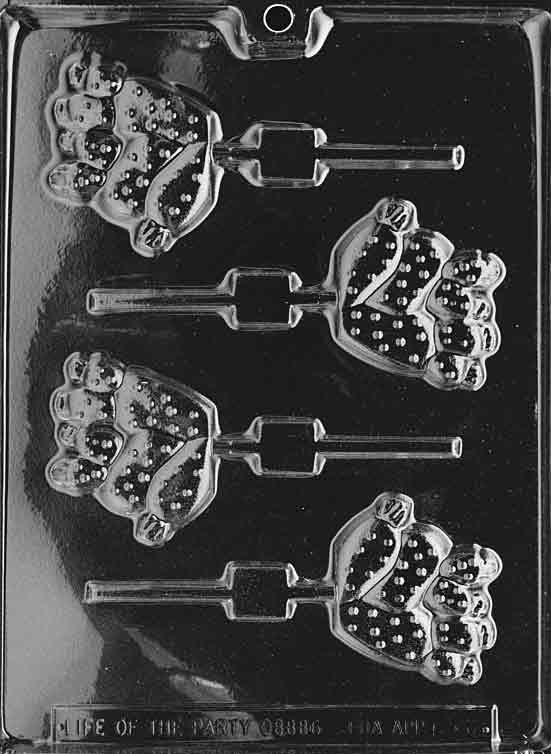 CACTUS Lollipop mold featuring cactus-shaped chocolate pop cavities.