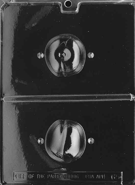 3D PEACH mold featuring peach-shaped chocolate cavities.