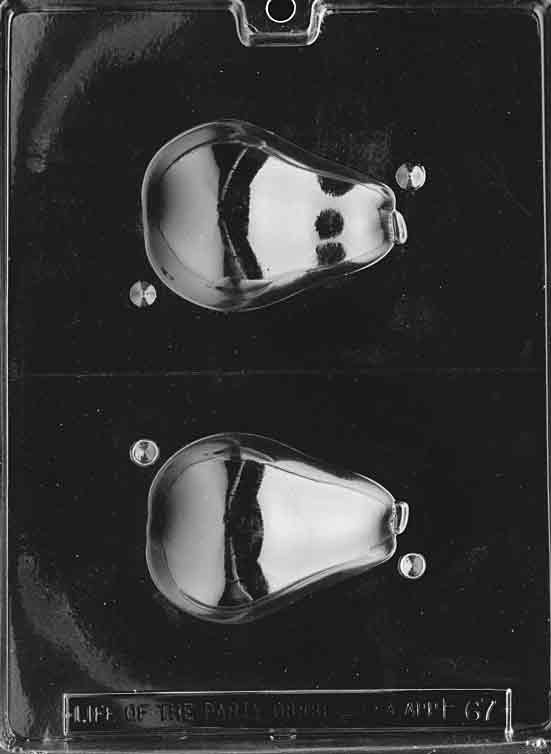 3D PEAR mold featuring pear-shaped chocolate cavities.