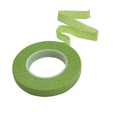 Green sparkle floral tape for sugar flower decorating and floral wire wrapping, self-adhesive and stretchable for cake decorating.