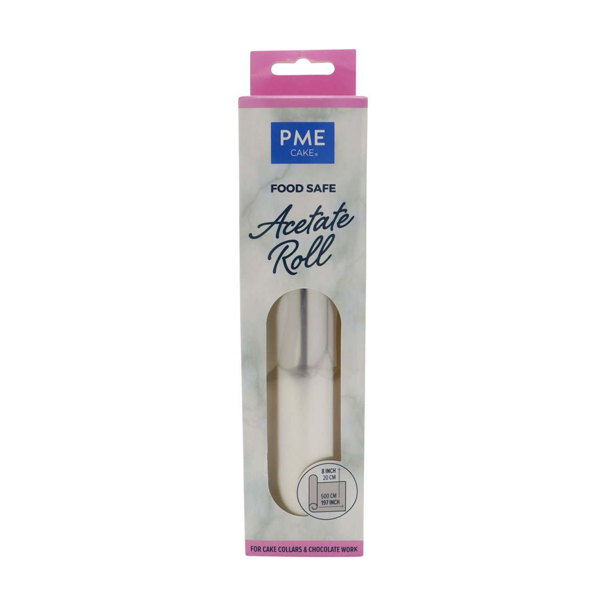 PME Acetate Roll 20cm x 5m in retail packaging for professional cake and chocolate decorating.