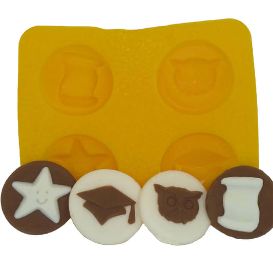 Graduation Assortment Mint Mold 4 Cavity