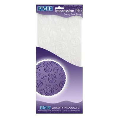 PME Impression Mat Fantasy Rose Design packaging showing floral texture sample.