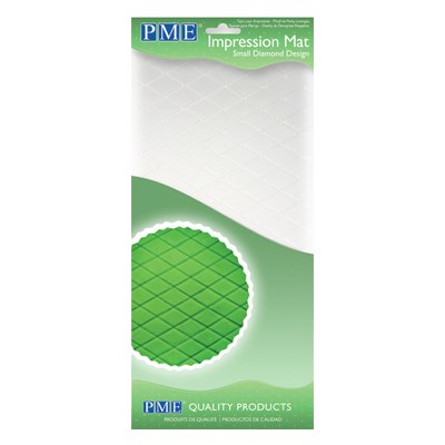 PME Impression Mat Small Diamond Design packaging showing green quilted pattern sample.