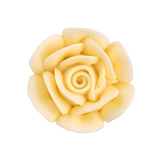Ivory royal icing rose, medium-sized piped flower perfect for wedding desserts