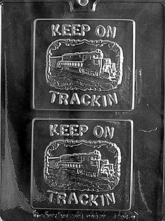 Image of TRAIN GREETING CARD mold featuring a rectangular train design suitable for edible cards.