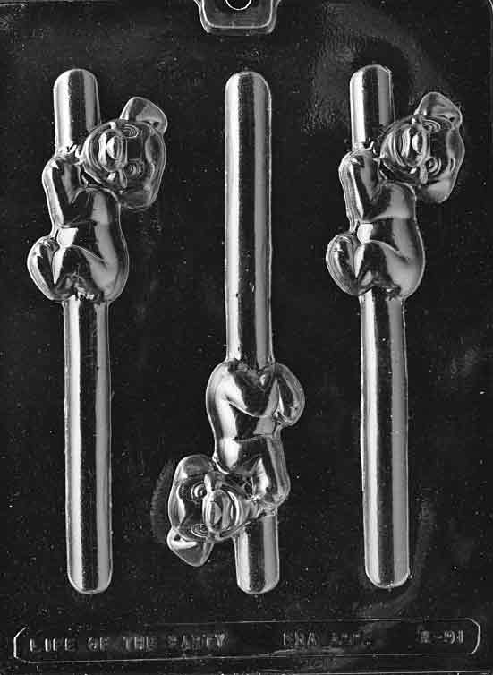 Puppy Pretzel chocolate mold, clear mold with playful dog-shaped design for pretzels.