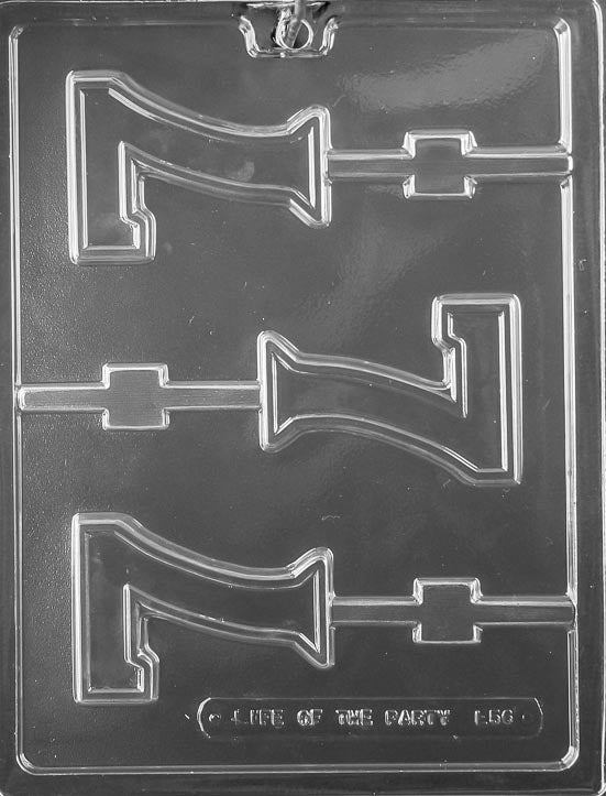 #7 Lollipop chocolate mold, clear lollipop tray with bold number seven shape.