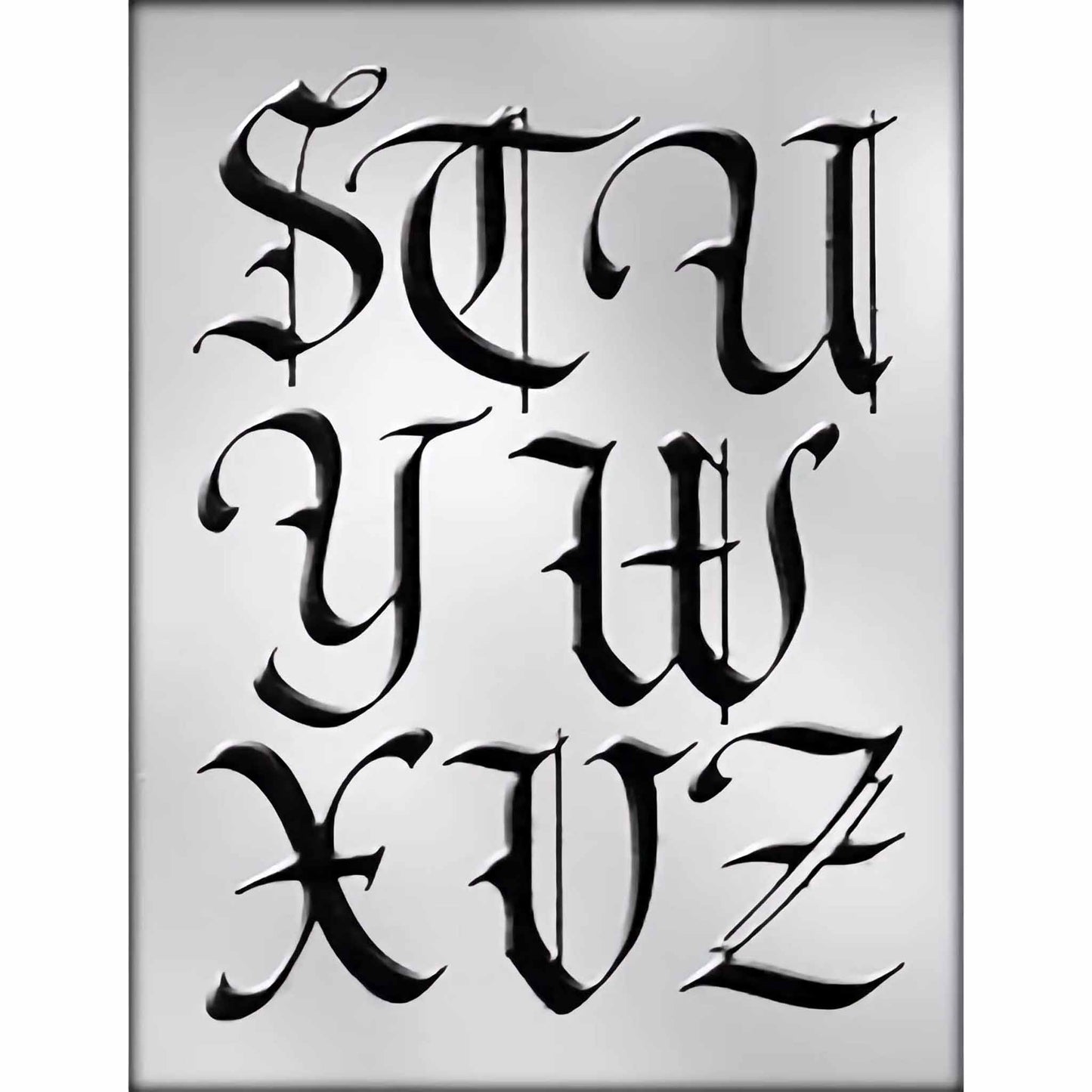 Letter S - Z Chocolate Mold