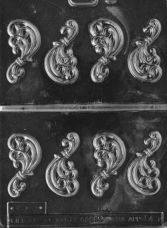 Chocolate mold M049 Filigree with ornate decorative pattern for elegant chocolate pieces.