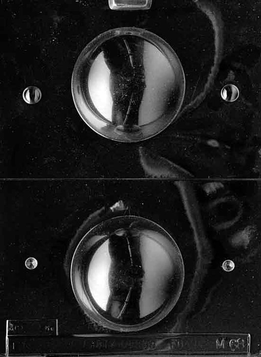 Chocolate mold M068 Plain Ball with round sphere cavity for hollow chocolate creations.